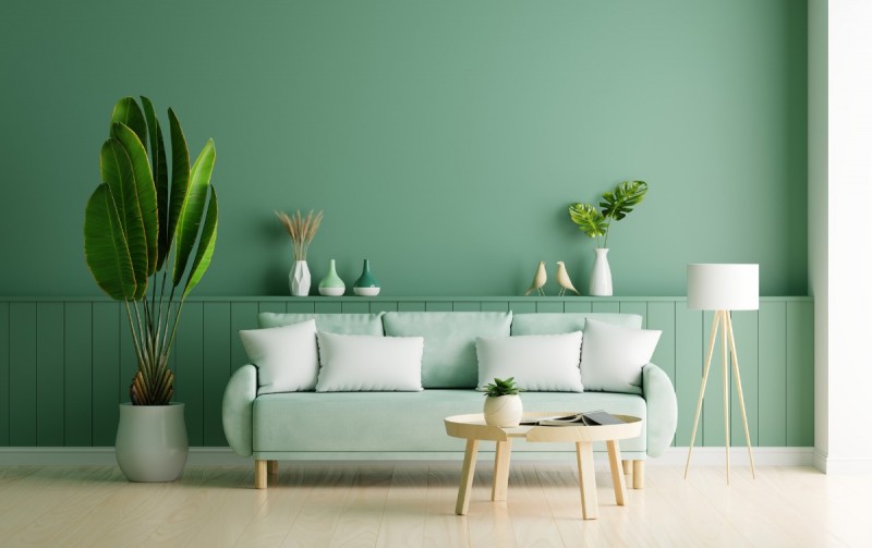 Cool green color nice new color for home interiors paints