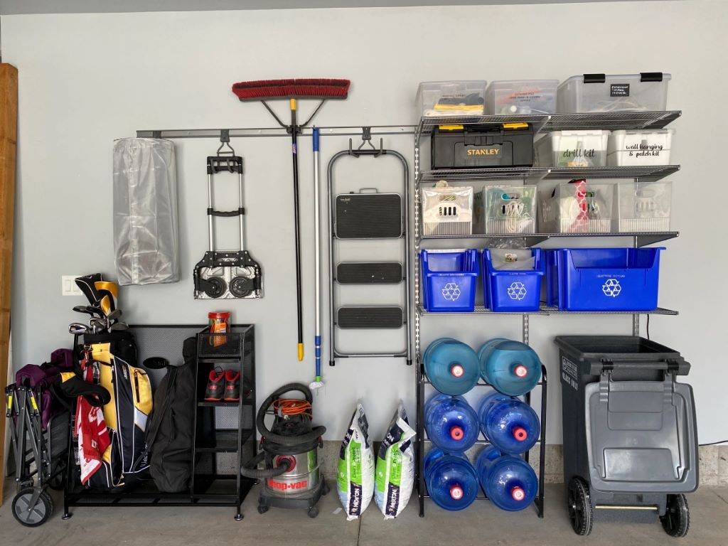 How can I organize my garage without spending money?