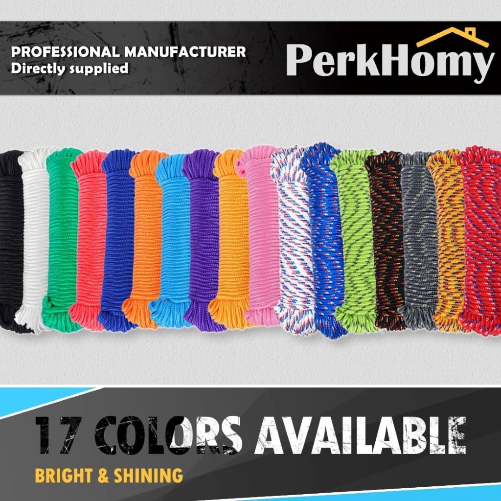 Close-up of durable PerkHomy nylon rope reviewed for strength and reliability.