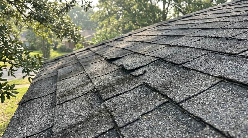 Roof tear off process on a residential home