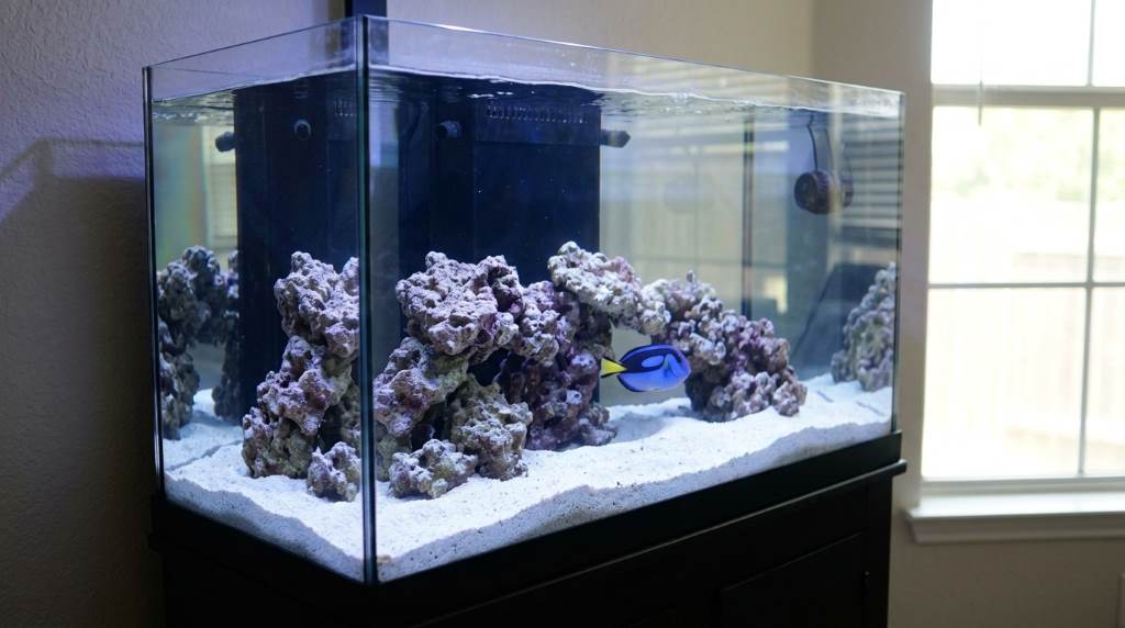 Mechanical filtration clearing cloudy aquarium