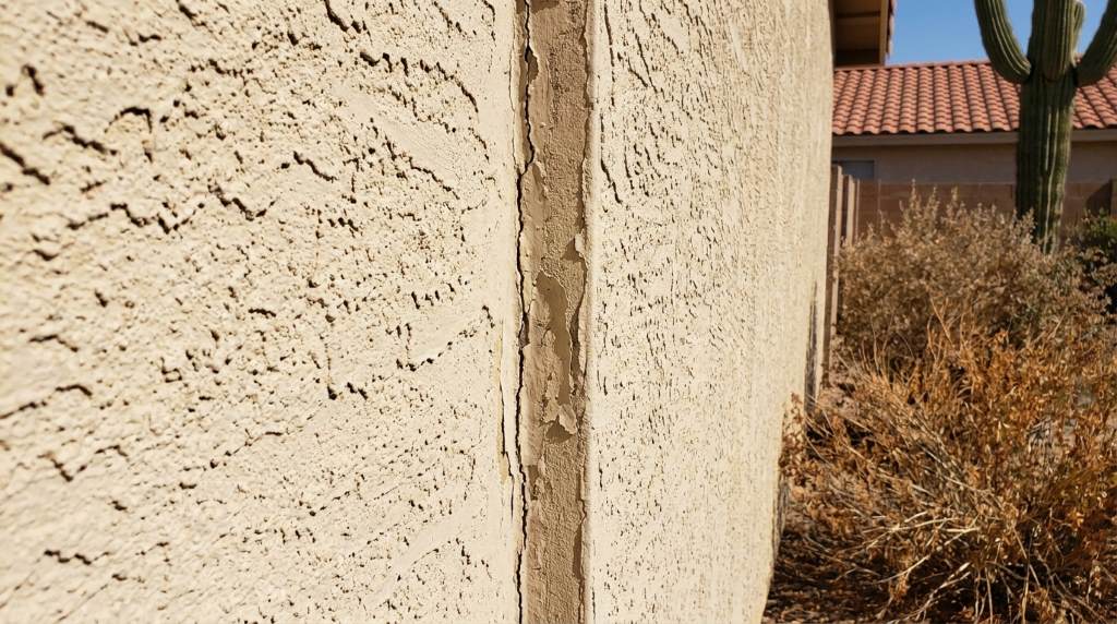 Sun damaged roof seam splitting on Mesa Arizona home
